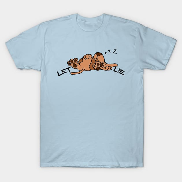 Let Sleeping Dogs Lie Cartoon T-Shirt by MoPaws